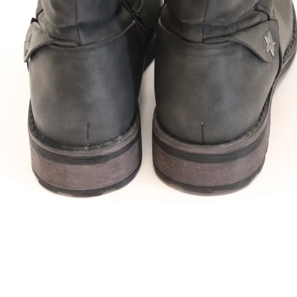 MUK LUKS Women's Winter Boots with Fur Lining and Side Zippers Black Size 8